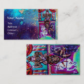 Carte De Visite TAROTS DES OMBRES PERDUES / Bleu DE CHARIOT (Devant / Derrière)