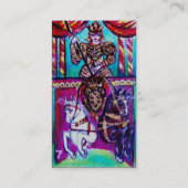 Carte De Visite TAROTS DES OMBRES PERDUES / Bleu DE CHARIOT (Dos)