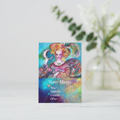 CARTE DE VISITE TAROTS DES OMBRES PERDUES / LA DAME DE LA LUNE (Debout devant)