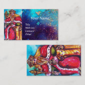 CARTE DE VISITE TAROTS DES OMBRES PERDUES / L'EMPEREUR (Devant / Derrière)