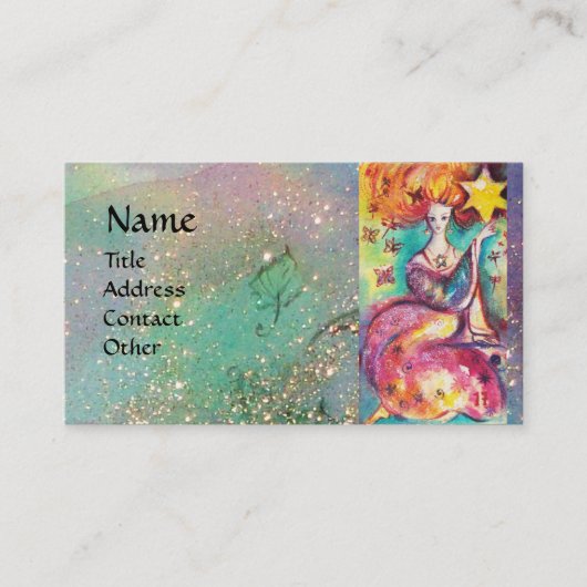 CARTE DE VISITE TAROTS DES OMBRES PERDUES / L'ÉTOILE (Devant)