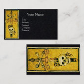 Carte De Visite TAROTS GOTHIQUES ANCIENS, ACE D'ÉPRES Papier noir (Devant / Derrière)