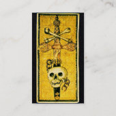 Carte De Visite TAROTS GOTHIQUES ANCIENS, ACE D'ÉPRES Papier noir (Dos)