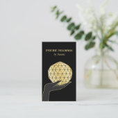 CARTE DE VISITE TAROTS MOYENS PSYCHIQUES FORTUNE TELLER OR (Debout devant)