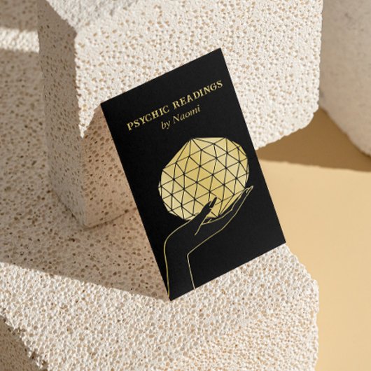 CARTE DE VISITE TAROTS MOYENS PSYCHIQUES FORTUNE TELLER OR