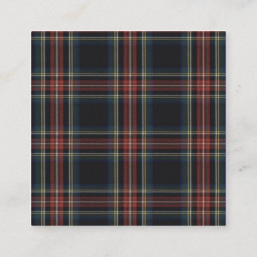 Carte de visite Tartan (Dos)