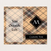 Carte De Visite Tartan beige et Brown (Extérieur déplié)