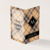 Carte De Visite Tartan beige et Brown (Extérieur)