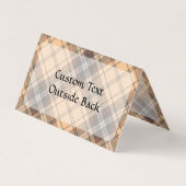 Carte De Visite Tartan beige et Brown (Dos)