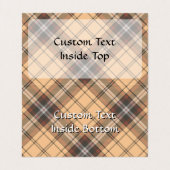 Carte De Visite Tartan beige et Brown (Intérieur déplié)