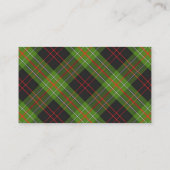Carte De Visite Tartan MacDiarmid écossais (Dos)