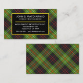 Carte De Visite Tartan MacDiarmid écossais (Devant / Derrière)