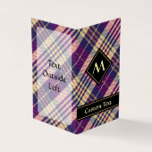 Carte De Visite Tartan mauve, or et bleu (Extérieur)