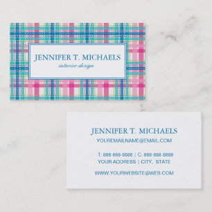 Carte De Visite Tartan, motif de plaid