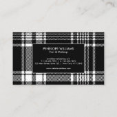 Carte De Visite Tartan noir et blanc (Dos)
