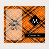 Carte De Visite Tartan orange d'Halloween (Extérieur déplié)