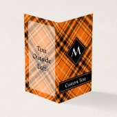Carte De Visite Tartan orange d'Halloween (Extérieur)