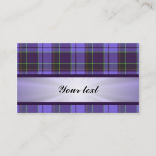 Carte De Visite Tartan pourpre avec le ruban