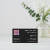 Carte De Visite Tartan rose, or et bleu (Debout devant)