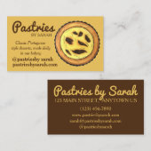 Carte De Visite Tarte à l'oeuf de garde portugaise Pastel Pastéis (Devant / Derrière)