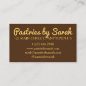 Carte De Visite Tarte à l'oeuf de garde portugaise Pastel Pastéis (Dos)