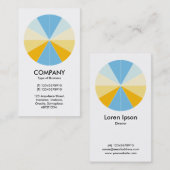 Carte De Visite Tarte Abstraite 04 - Blanc (Devant / Derrière)