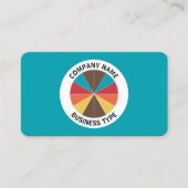 Carte De Visite Tarte Abstraite 05 - Bleu #009FAE (Devant)