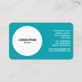 Carte De Visite Tarte Abstraite 05 - Bleu #009FAE (Dos)