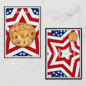 Carte De Visite Tarte Apple sur Stars & Stripes Design (Devant / Derrière)