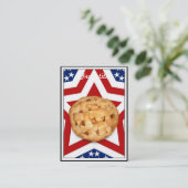 Carte De Visite Tarte Apple sur Stars & Stripes Design (Debout devant)