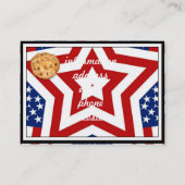 Carte De Visite Tarte Apple sur Stars & Stripes Design (Dos)