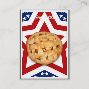 Carte De Visite Tarte Apple sur Stars & Stripes Design