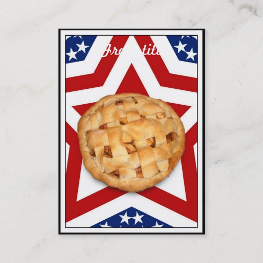Carte De Visite Tarte Apple sur Stars & Stripes Design (Devant)