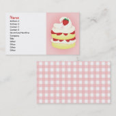 Carte De Visite Tarte aux fraises (Devant / Derrière)