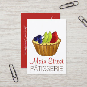 Carte De Visite Tarte aux Fruits Tarte aux tartes Pâte française