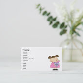 Carte De Visite tarte cuite bonbons fille (Debout devant)