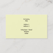 Carte De Visite Tarte de citrouille (Dos)