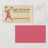 Carte De Visite tarte de transport de boulangerie de rétro de (Devant / Derrière)