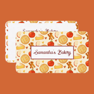 Carte De Visite Tarte Et Ingrédients À La Pomme Vieux