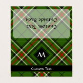 Carte De Visite Tarte verte, noire, rouge et blanche (Extérieur déplié)