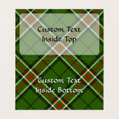 Carte De Visite Tarte verte, noire, rouge et blanche (Intérieur déplié)