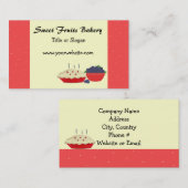 Carte De Visite Tartes et Fruits (Devant / Derrière)