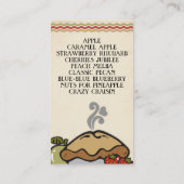 Carte De Visite tartes faits maison de fruit de boulangerie de (Dos)