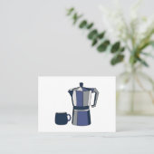 Carte De Visite Tasse à café Cafetière Café (Debout devant)