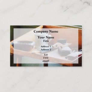 Carte De Visite Tasse à raser, Rasoir et Blush