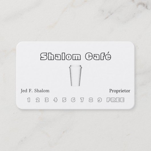 Carte De Visite Tasse de café (Devant)