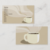 Carte De Visite Tasse de café Brown - affaires (Devant / Derrière)