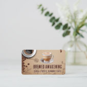 Carte De Visite Tasse de café infusé | Boisson chaude | Café (Debout devant)