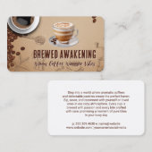 Carte De Visite Tasse de café infusé | Boisson chaude | Café (Devant / Derrière)