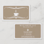 Carte De Visite tasse de café mod (couleur personnalisable) (Devant / Derrière)